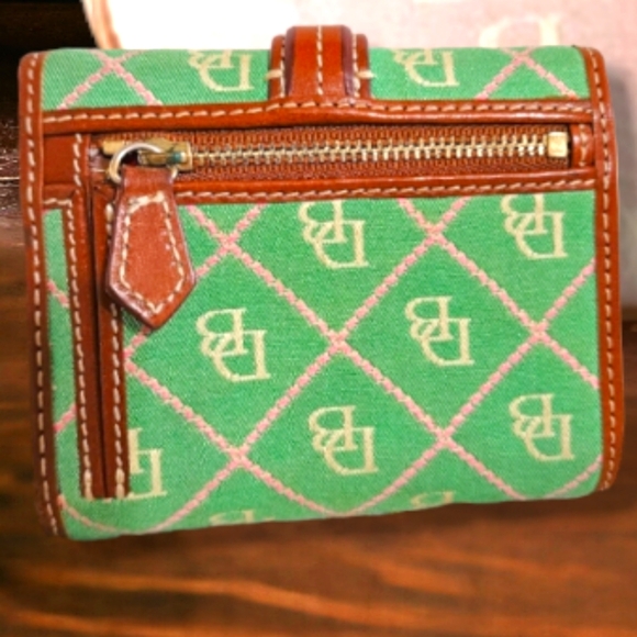 Dooney & Bourke Vintage Monogram Double Snap Wallet with Coin Zip. Rare - Picture 4 of 15